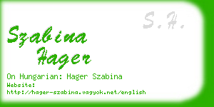 szabina hager business card